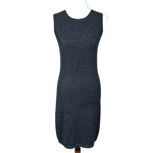 Sutton Studio Cashmere Charcoal Sleeveless Knit Sheath Midi Dress
